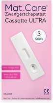 Mat Care zwangerschapstest Cassette Ultra - vroege zwangerschapstesten - extra gevoelig - 3 stuks