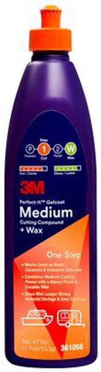 3M Perfect-It Gelcoat MEDIUM polish + wax473ml