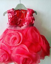 baby meisjes jurk - prinsessenjurk - roze tule kralen - party jurk - Feestjurk - Maat - 110 - kerst jurk - sinterklaas