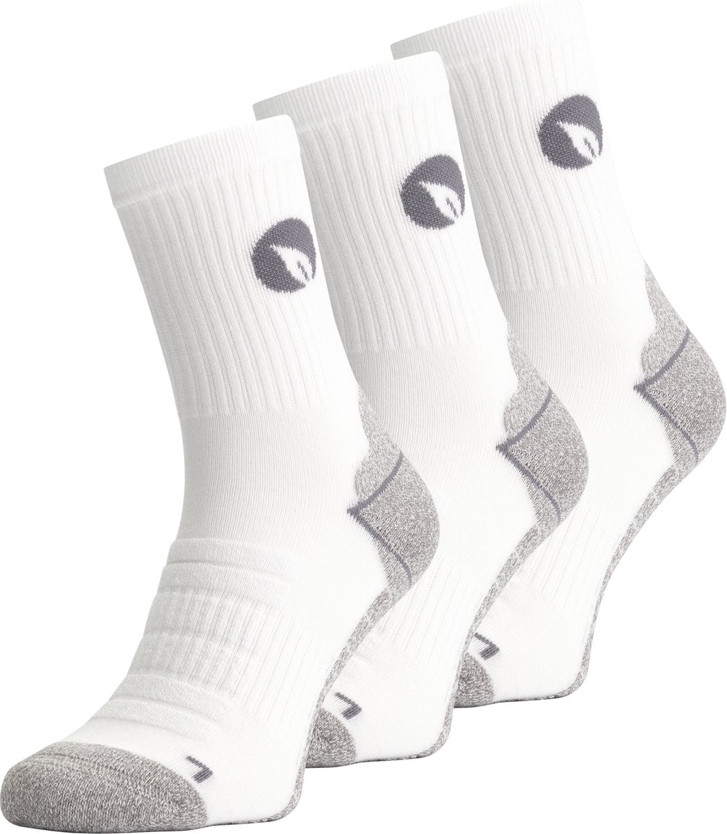 Bambocks Bamboe Padel Tennis sokken 3 paar Wit