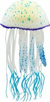 Nobleza Mobilier d'aquarium - fausses méduses - méduses en silicone - fluorescentes - décoration d'aquarium - Blauw