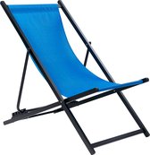 LOCRI II - Chaise longue - Blauw/ Zwart - Matière synthétique