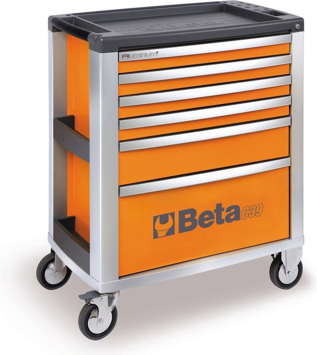Beta C39/6 Gereedschapwagen met zes laden - Oranje leeg