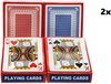 Afbeelding van het spelletje 2x Speelkaarten set rood/blauw - klaverjassen bridge hartenjagen spel kaarten