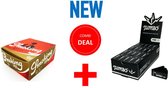 Combideal VLOE+TIPS Smoking Gold King size Slim BOX/50+JUMBO BLACK Perforated Filter Tips BOX/100