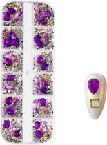 Nail Art Set - 3D Nail Art - Nageldecoratie - Rhinestones - Crystal Purple