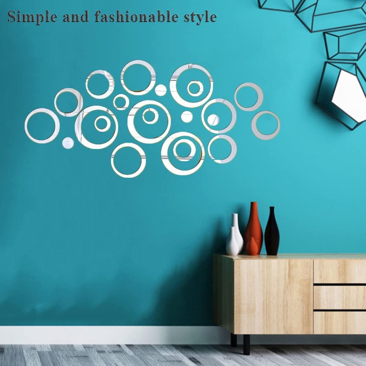 Spiegelstickers, Mirror Sticker, Muur Spiegel Stickers Ronde