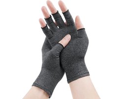 Reuma Handschoenen - Compressie - 1 Paar - Artrose - artritis - Maat M - Thuiswerk handschoenen - Grijs - Handschoenen - Carpaal Tunnel