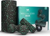 Massagerr® Box – Foamroller Set met Triggerpoint Bal & Duo Massagebal – Massage Roller – Foam Roller – Fascia - Fitness - Massage Set – Incl. Stressbal