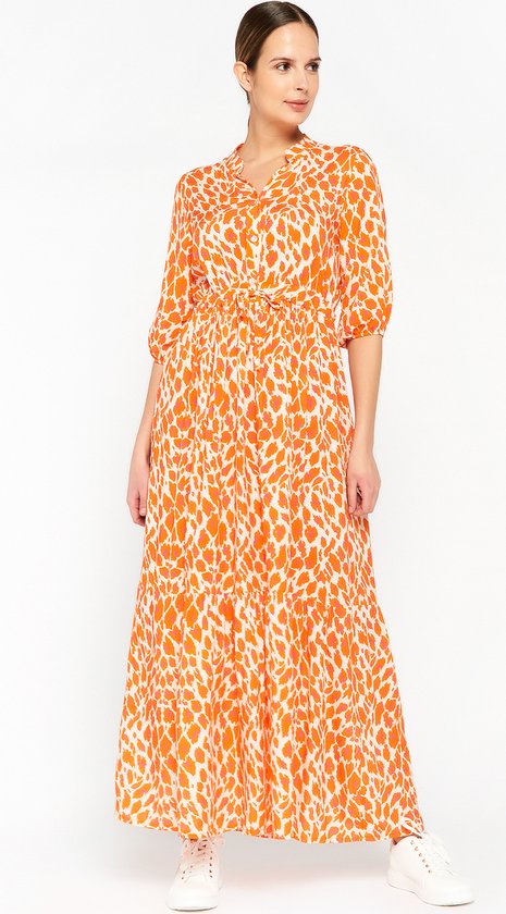 LolaLiza Maxi-jurk met luipaardprint - Orange - Maat 36 | bol.com