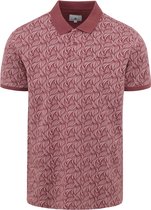 State of Art - Poloshirt Print Roze - Regular-fit - Heren Poloshirt Maat L