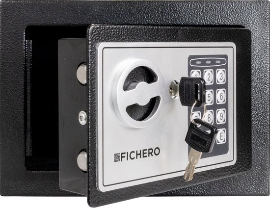 Fichero Elektronische Kluis - Safe - Kluisje met Cijferslot en Sleutel