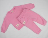 Tracksuit Bubblegum - roze - set - Trainingspak kinderen - Maat 3-4 jaar - sportief - meisjes - Minimalistisch