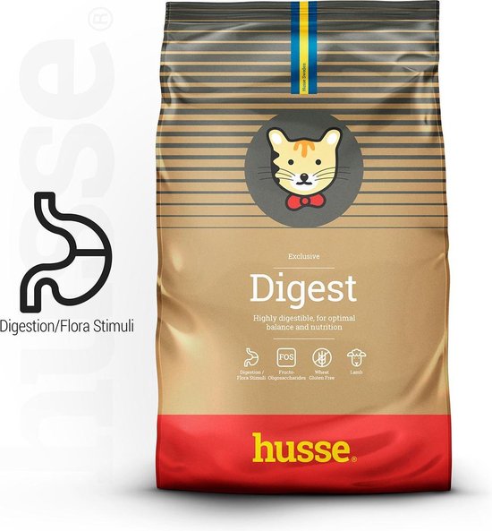 Husse - Digest Exclusive - Lam & Rijst - Kattenvoer - 3 x 7 kg
