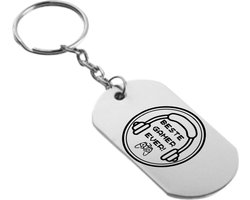 Akyol - Beste gamer ever! - cadeau voor gamer - gamer - gamen - Gegrafeerd - Gegraveerde sleutelhanger
