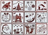 Akyol - Teken sjablonen voor uw kind–6 verschillende kerst sjablonen -Teken sjablonen kerst-stencils kerst-teken sjablonen kerstman-sjablonen voor kinderen-sinterklaas cadeau-knutselen kerst cadeau teken sjablonen– Sinterklaas cadeau-Stencils-6 v