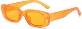 Freaky Glasses - Zonnebril classic model - Festival bril - Techno - Rave glasses - Koningsdag - Heren - Dames - Transparant oranje