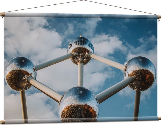 Textielposter - Atomium in Brussel, België - 120x80 cm Foto op Textiel