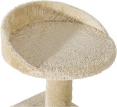 PawHut Krabpaal kattenkrabpaal met sisalpalen kattenboom beige D30-045
