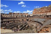 PVC Schuimplaat - Binnenkant van het Colesseum in Rome, Italië - 90x60 cm Foto op PVC Schuimplaat (Met Ophangsysteem)