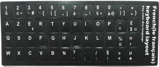 Laag vice versa vochtigheid Frans leren toetsenbord lay-out sticker Belgie - Voor laptop en desktop -  Belgisch -... | bol.com