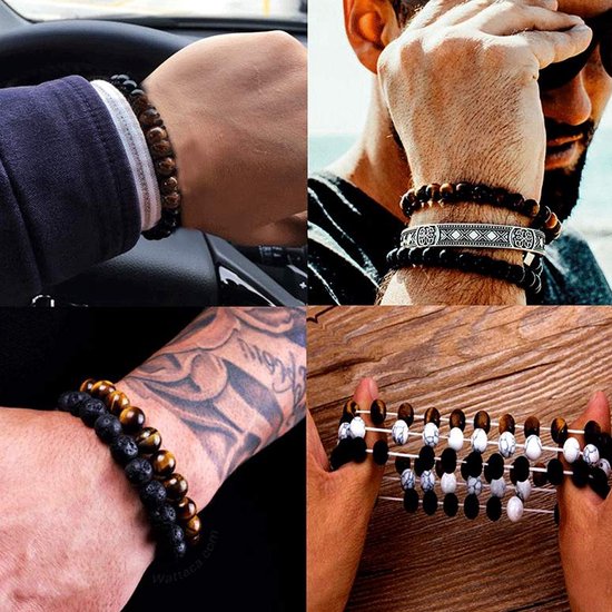 Kralen armbanden heren 8mm - Bosch collectie | Wildenberg