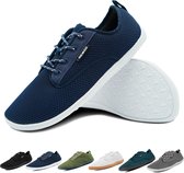 Geweo Barefoot Schoenen - Sneakers - Sportschoenen - Wandelschoenen - Buitenschoenen - Heren - Dames - Blauw – Maat 41