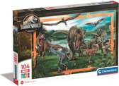 Clementoni - Puzzel 104 Stukjes Maxi Jurassic World, Kinderpuzzels, 4-6 jaar, 23770