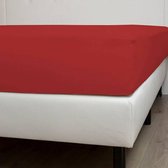 HnL Living - Hoeslaken - Katoensatijn - 90 x 200 cm - Rood