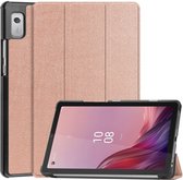 Lenovo Tab M9 Cover Tri-Fold Book Case avec support Or rose