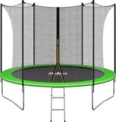 Rebel Jump ZAB0301 - trampoline 312 cm avec filet de sécurité interne et échelle jusqu'à 120 kg vert
