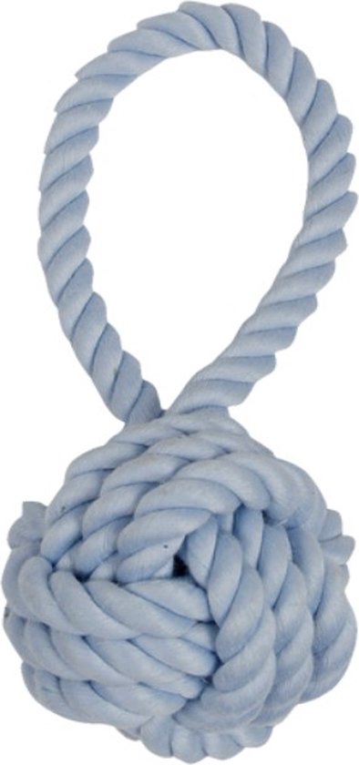 Knoopbal aan touw 8cm l 38cm voor de hond