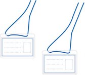 Identifiant - Badge d'identification - 9 x 5 x 0,3 cm - Lanière d'identification - Porte-cartes avec lanière - Cartes - Badges - Collier