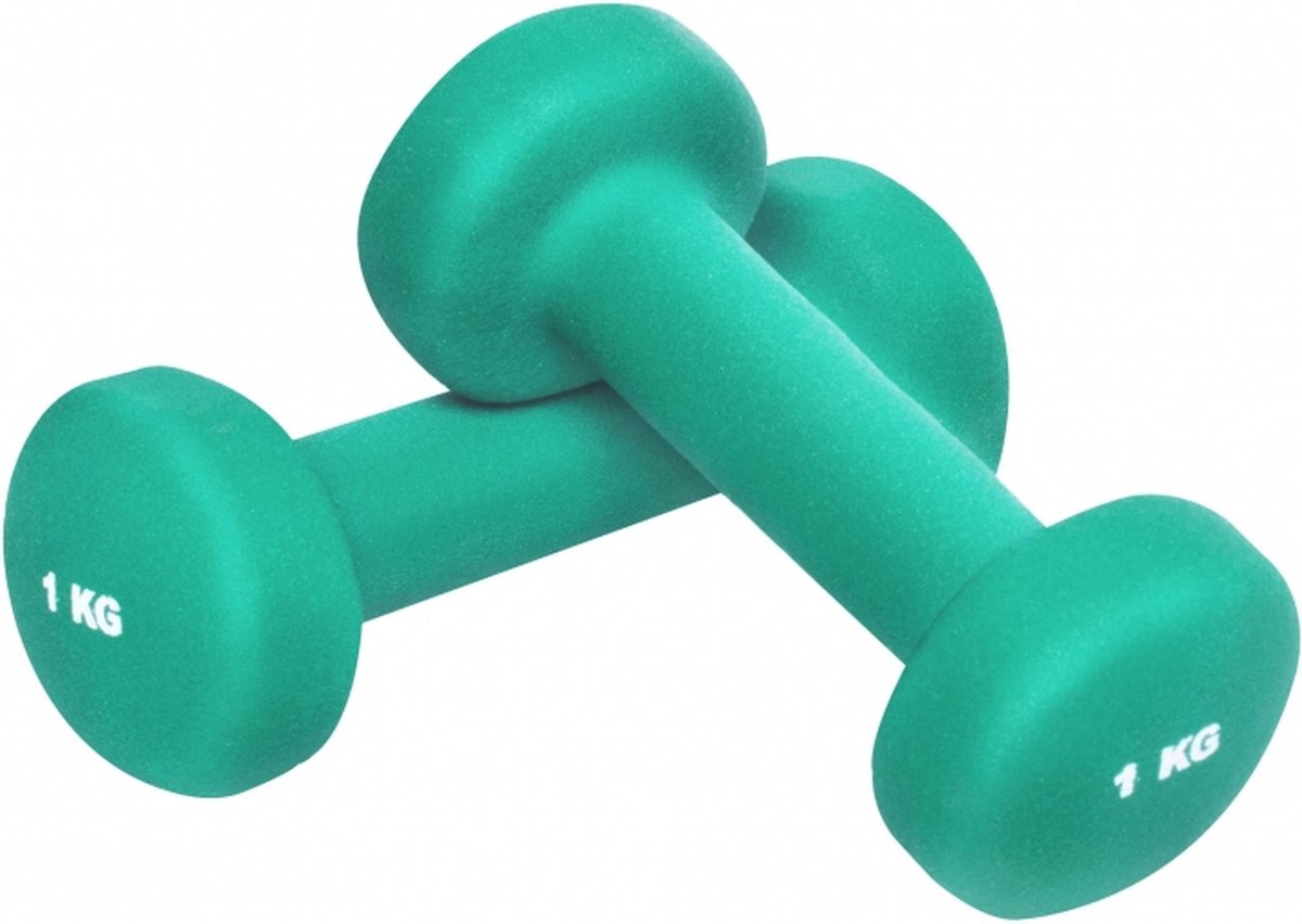 Gorilla Sports Vinyl Dumbbells 2 kg (2 x 1 kg) voor aerobic training