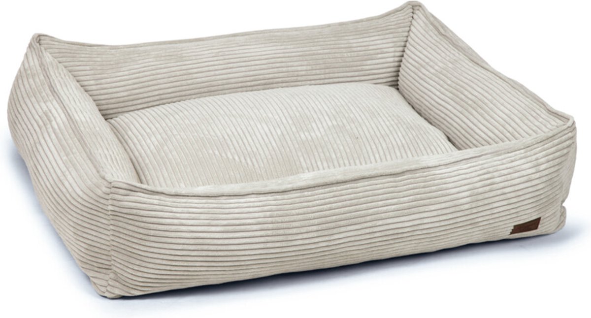 Bol.com Designed by Lotte Ribbed - Hondenmand - Lichtgrijs - 95x80x23 cm aanbieding