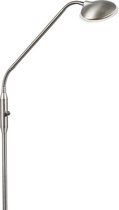 QAZQA eva - Moderne LED Dimbare Staande leeslamp met Dimmer - 1 lichts - H 1580 mm - Staal - Woonkamer | Slaapkamer