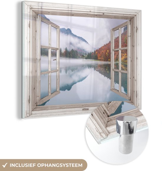 Peinture sur Verre - Voir à Travers - Automne - Brouillard - 80x60 cm - Peintures sur Verre Peintures - Photo sur Glas