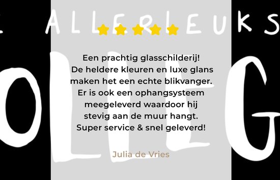 ® Glasschilderij 90x120 cm - Schilderij acrylglas - Spreuken - De allerleukste collega - Quotes - Collega - Foto op glas - Muurdecoratie woonkamer - Wanddecoratie slaapkamer - Schilderijen