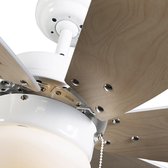 QAZQA fresh - Kleine Stille Plafondventilator met Verlichting | Lamp - 1 lichts - Ø 800 mm - Wit - Woonkamer | Slaapkamer | Keuken