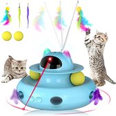 Kat Speelgoed Interactieve, Katten Multifunctionele Intelligente Speelgoed Veertjes Speelgoed 4 In 1, Oplaadbaar Kat Oefen Beweeg Speelgoed Voor Binnen Katten
