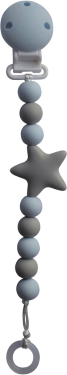 Goedkoopste Siliconen - Speenkoord - Blauwtinten - 24cm