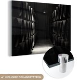 MuchoWow® Glasschilderij 180x120 cm - Schilderij acrylglas - Wijnmakerij - Foto op glas - Schilderijen