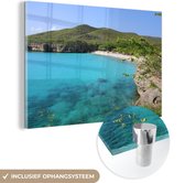 MuchoWow® Glasschilderij 30x20 cm - Schilderij acrylglas - Strand - Curaçao - Eiland - Foto op glas - Schilderijen