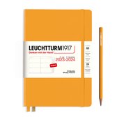 Leuchtturm1917 - agenda hebdomadaire - agenda - a5 - 18 mois 2023 - 2024 - couverture rigide - soleil levant orange