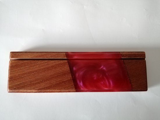 Porte-cartes / Porte-cartes de visite / Accessoires de bureau / Acajou / Epoxy