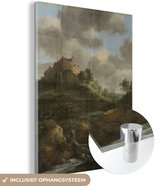 MuchoWow® Glasschilderij 30x40 cm - Schilderij acrylglas - Kasteel Bentheim - Schilderij van Jacob van Ruisdael - Foto op glas - Schilderijen