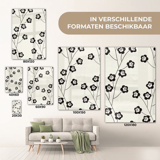 ® Glasschilderij 80x120 cm - Schilderij acrylglas - Natuur - Patronen - Boterbloem - Foto op glas - Muurdecoratie woonkamer - Wanddecoratie slaapkamer - Schilderijen