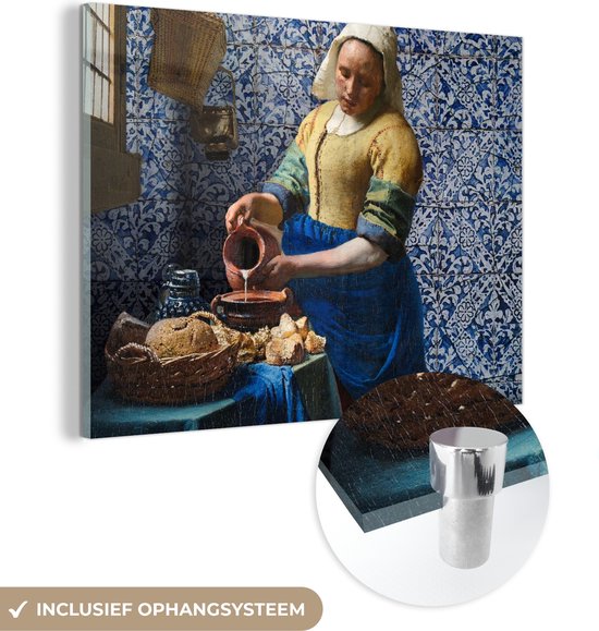 KitchenYeah® Inductie beschermer 60x52 cm - Meisje met de parel