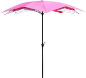 Parasol Bloem - Stokparasol - Leco - Ø270cm - Roze gestreept