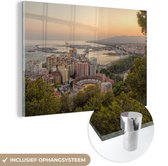 Vue de la ville de Málaga Plexiglas 60x40 cm - Tirage photo sur Glas (décoration murale en plexiglas)